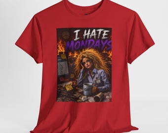 I Hate Mondays Shirt, Funny Office Shirt, Sarcastic Work Tee, Burnout Humor T-Shirt