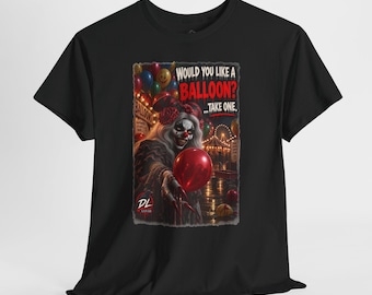 Creepy Clown Shirt, Funny Horror T-Shirt, Dark Carnival Graphic Tee