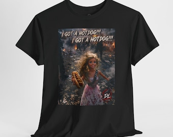 I Got a Hotdog Shirt, Funny Apocalypse T-Shirt, Dark Humor Hot Dog Tee, Disaster Comedy Graphic Shirt, Atomic Gallows
