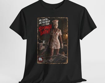 Mr Smith Sponge Bath Shirt, Creepy Nurse Horror T-Shirt, Dark Humor Nurse Tee, Hospital Horror Shirt