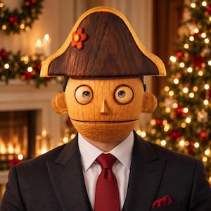 Nutcracker Mask, EVA Foam Cosplay Mask, Wooden Puppet Costume Mask, Halloween Party Mask, Stage Performance Prop