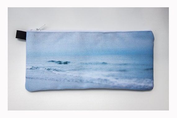 Items similar to Blue Ocean Photo, Cosmetics Bag, Zippered Pouch ...