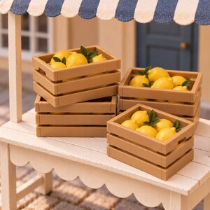 Miniature Storage Crates | 1:12 & 24 Dollhouse Accessories