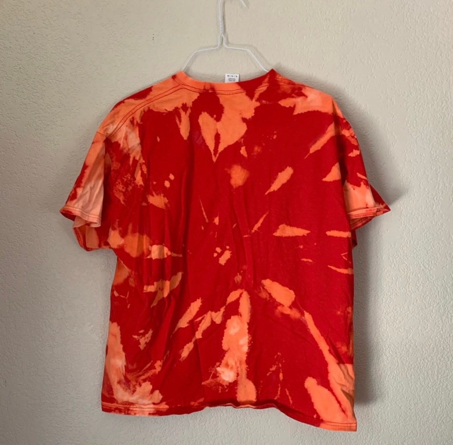 Gildan Mens XL Red Bleach Dyed Reworked Short Sleeve T-Shirt | Etsy