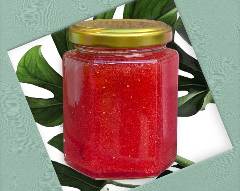 Homemade Strawberry Jam Preserves 6 oz jar image 2