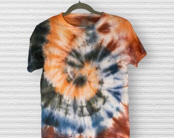 Wonder Nation Boys 14/16 Husky Hand Tie Dyed Short Sleeve Crew Neck T-Shirt