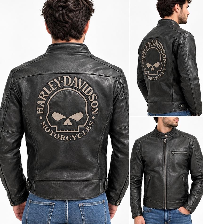 Harley Davidson Skull Jacket - Etsy