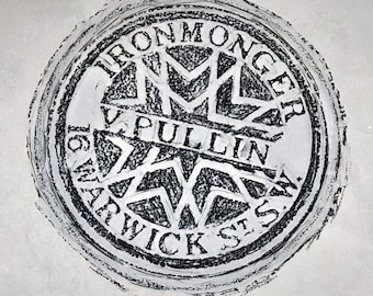 Coal Plate Rubbing : V. Pullin, Ironmonger, Warwick Street, London