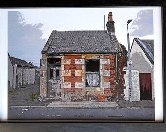 Impresión fotográfica: Prestwick, Old Cottage, Kirk Street