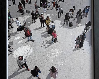 Impresión fotográfica: Pasajeros, estación de Waterloo de Londres