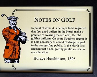 Horace Hutchinson: Notas sobre el golf: el antiguo uniforme de golf, la chaqueta roja