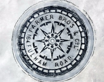 Coal Plate Rubbing : Farmer Bros. & Co. Ltd., Fulham Road, London