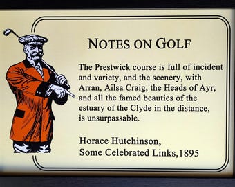 Horace Hutchinson: Notas sobre el golf - Los atractivos del Club de Golf de Prestwick