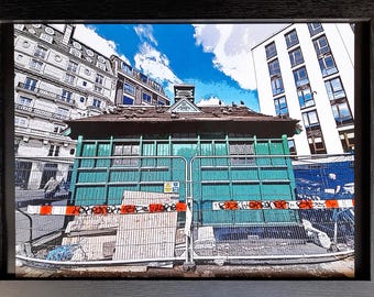 Impresión fotográfica: Refugio de taxistas y palomas - Hanover Square, Londres