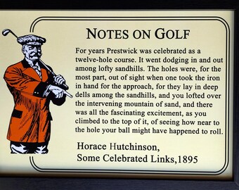 Horace Hutchinson: Notas sobre golf - Prestwick Golf Club, el campo original de 12 hoyos