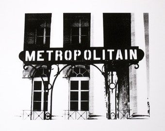 149 : Paris - Metropolitain, La Bourse - limited edition screenprint