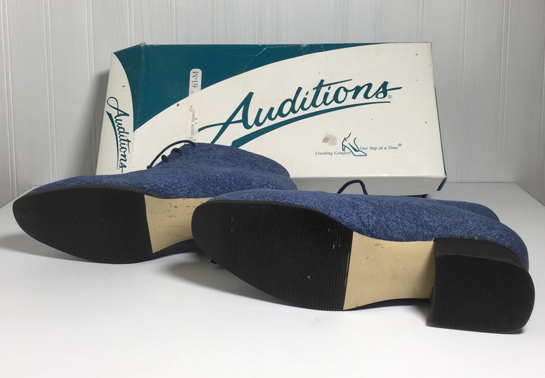 1980s Ankle Boots,Womens Size-6,Granny Style Lace Up,by Auditions Original Box