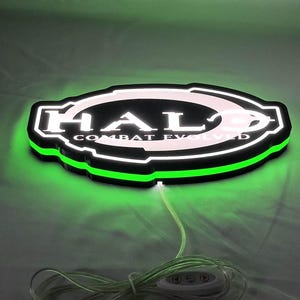 Halo Master Chief Xbox FPS Gamer LED display sign, PC Gaming Setup, Streamer Gift