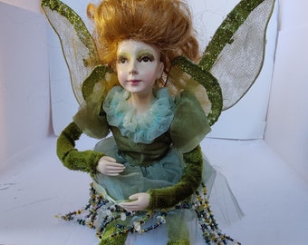woodland faerie cute Forrest sprite shelf sitter figurine cute vintage sweet fairy