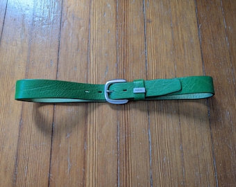 Green Fossil leather belt cool y2k vibes