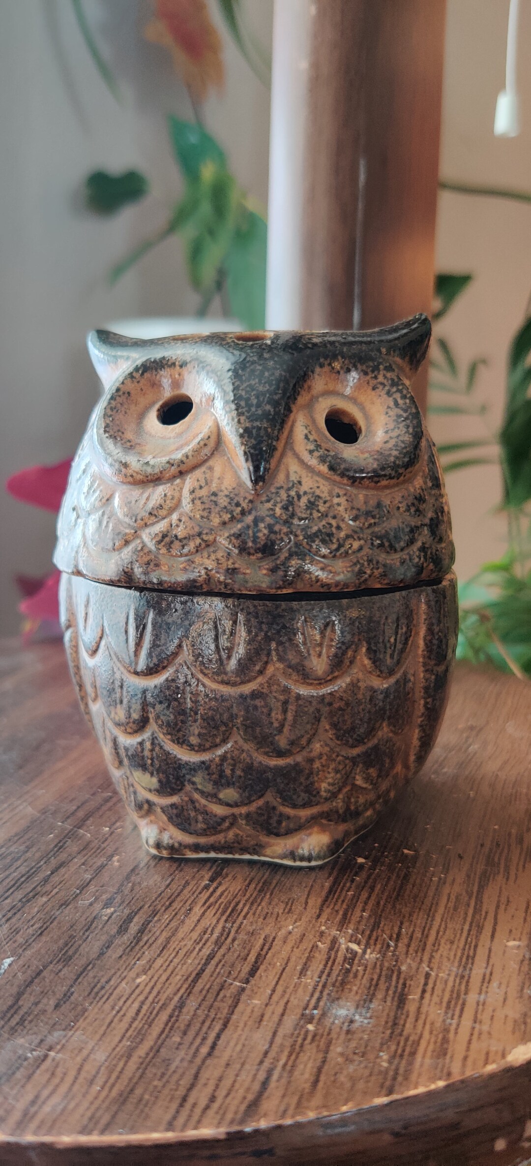 Cute Stoneware Owl Incense Holder Vintage Cutie Etsy