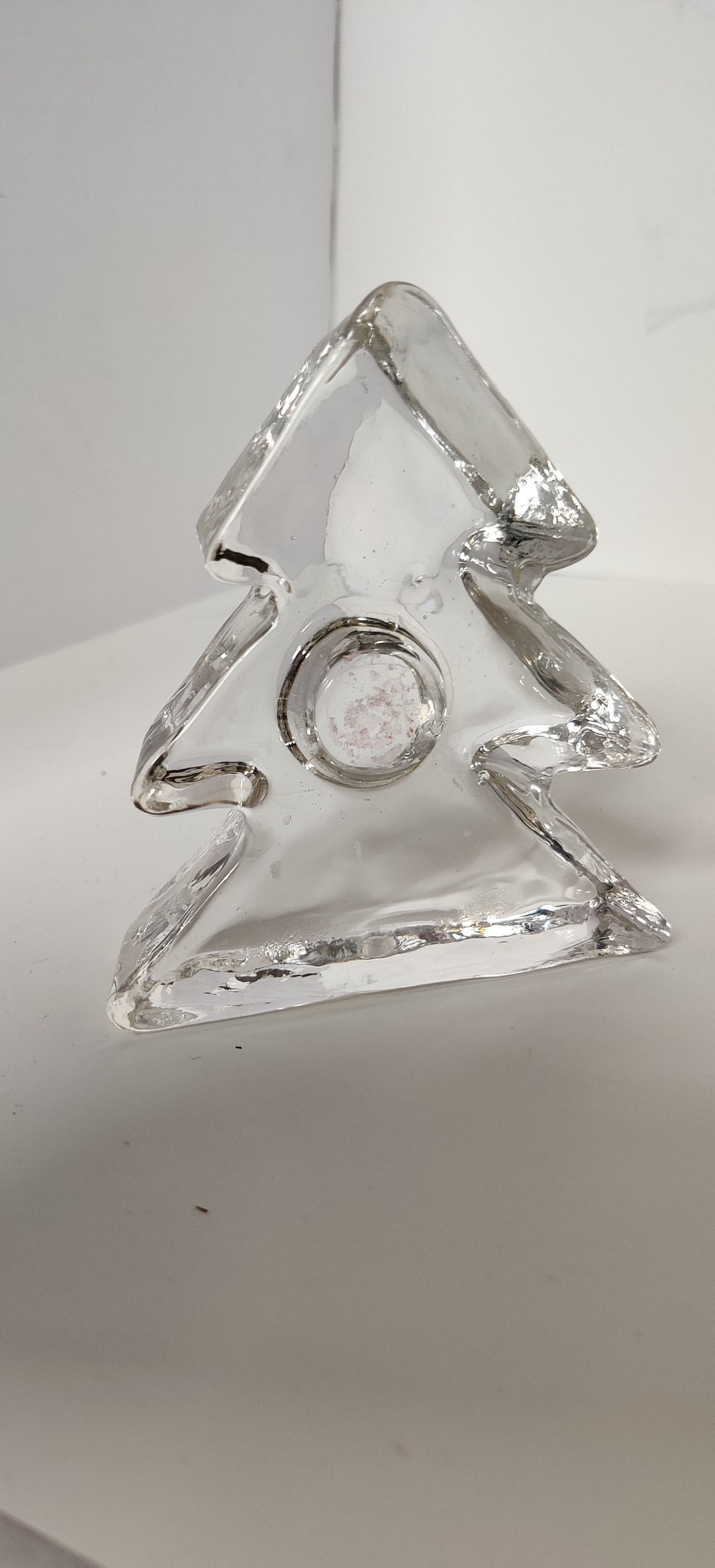 Porte-bougies En Verre Transparent Williams-Sonoma Holiday Tree 2004 - Lot De 4 Neufs Sous Blister