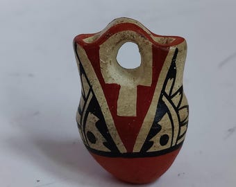Teeny tiny signed southwestern style wedding vase