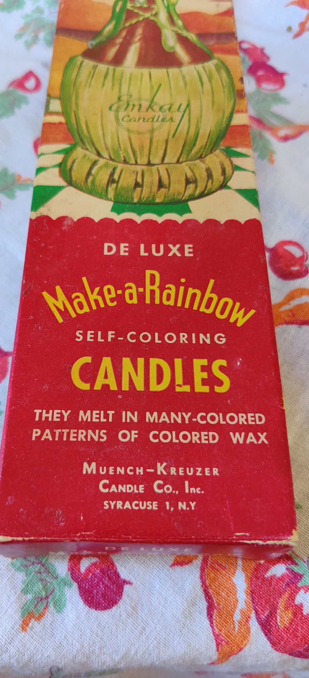 Emkay Retro Rainbow Candlesticks Cool Melt a Way Colorful Vintage