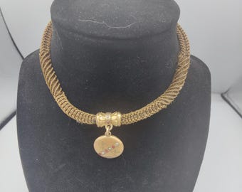 F&B Victorian woven hair locket watch fob