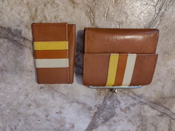 Vintage Princess Gardner Cowhide Wallet and Key Keeper Set