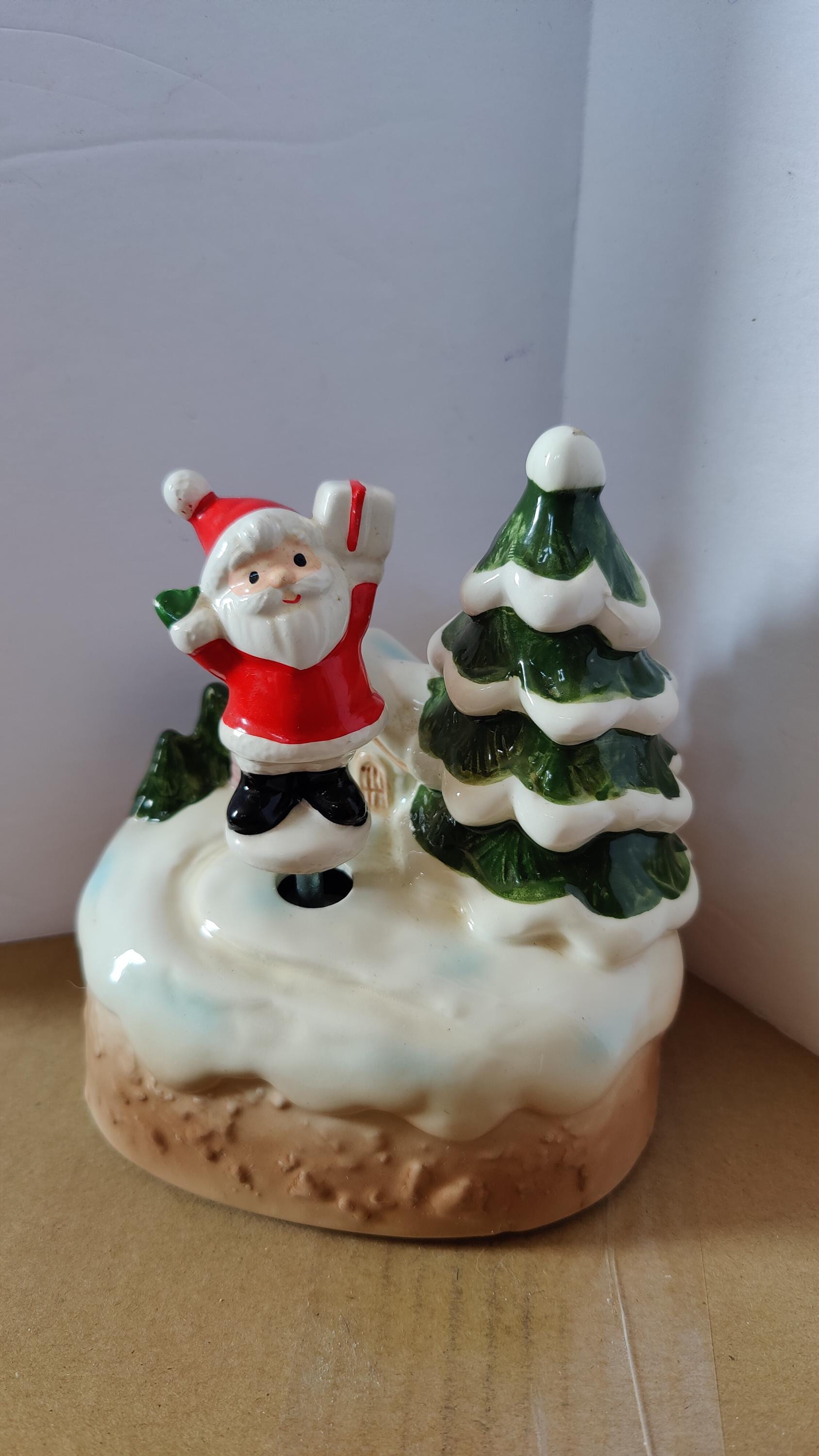 Vintage Santa Music Box Japan - Etsy