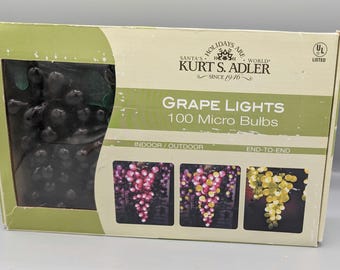 Kurt Adler purple grape string lights working