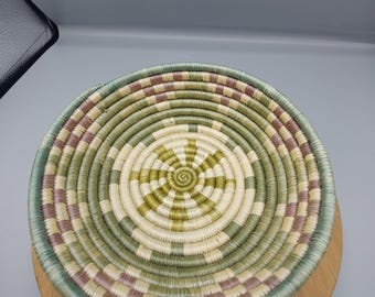 Zulu/Burundi style African woven basket wall hanging