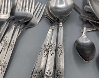 ONEIDA profile stainless Orlando pattern incomplete silverware set