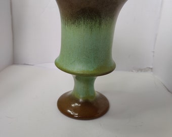 large green Frankoma Pottery Vase vintage floral arrangement vessel F35