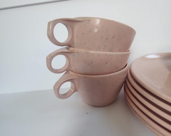 Imperialware melmac dishes plastic pink all included