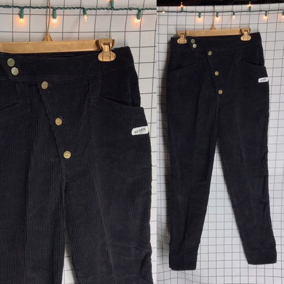 asymmetrical button jeans