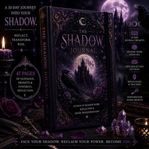 The Shadow Journal | 30 Day Shadow Work Journal | Gothic Printable Journal | Self Reflection Workbook | Digital PDF