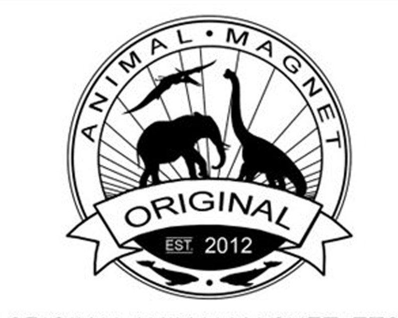 Safari Animal Magnet Set 4 piece set Matte Blue Rhino and Tiger Magnets teen gift image 4