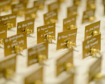 Wedding Place Cards, Wedding Escort Cards, Gold Glitter Escort Cards, Gold Glitter Wedding Place Cards