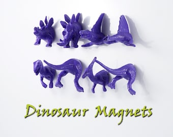 Dinosaur Magnets for Child Bday Gift - 8 Piece set of super strong Magnets - summer purple EtsyAU