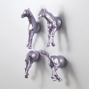 Magnet Horse Lover Set 4 piece set Silvery Purple Magic Horses image 1