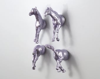 Magnet Horse Lover Set - 4 piece set - Silvery Purple Magic Horses