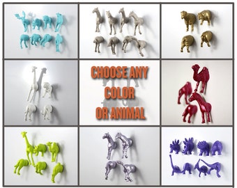 MIX SET - Choose your own animals and color! Animal magnets - Baby Shower favor - Wedding shower decorations - Table decor - table number