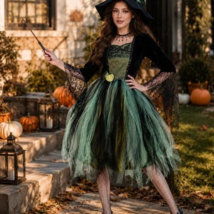 green dress costume halloween Witch green dress halloween ideas