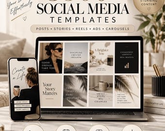 3500+ Canva Social Media Templates Bundle | Editable Content Creator Kit (Digital Download)