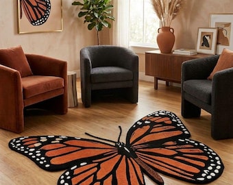 Handmade Monarch Butterfly Wall Art, Orange Black Nature Decor