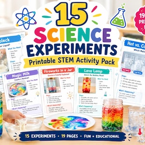 15-Experiment STEM Activity Pack, QR Code Video Tutorials (Digital Download)