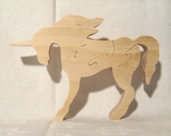 Wood Unicorn Puzzle