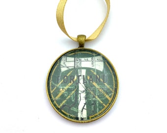 Portland Timbers Vintage Map Ornament 40mm